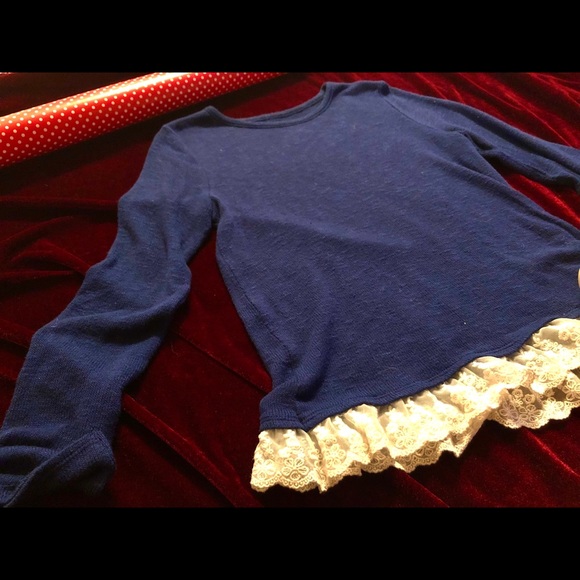 Lace Hem Pullover Sweater 🧣❄️☃️ - Picture 4 of 5